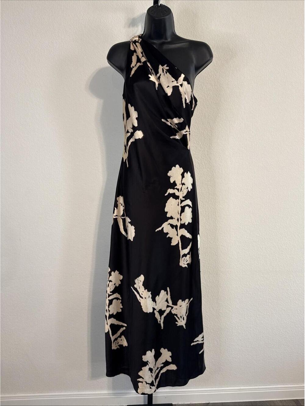 $795 Tanya Taylor One Shoulder Stassi Dress w/ Floral Print (Sz: 2) *FLAWED*
